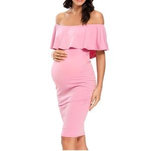 Ruffle maternity dress